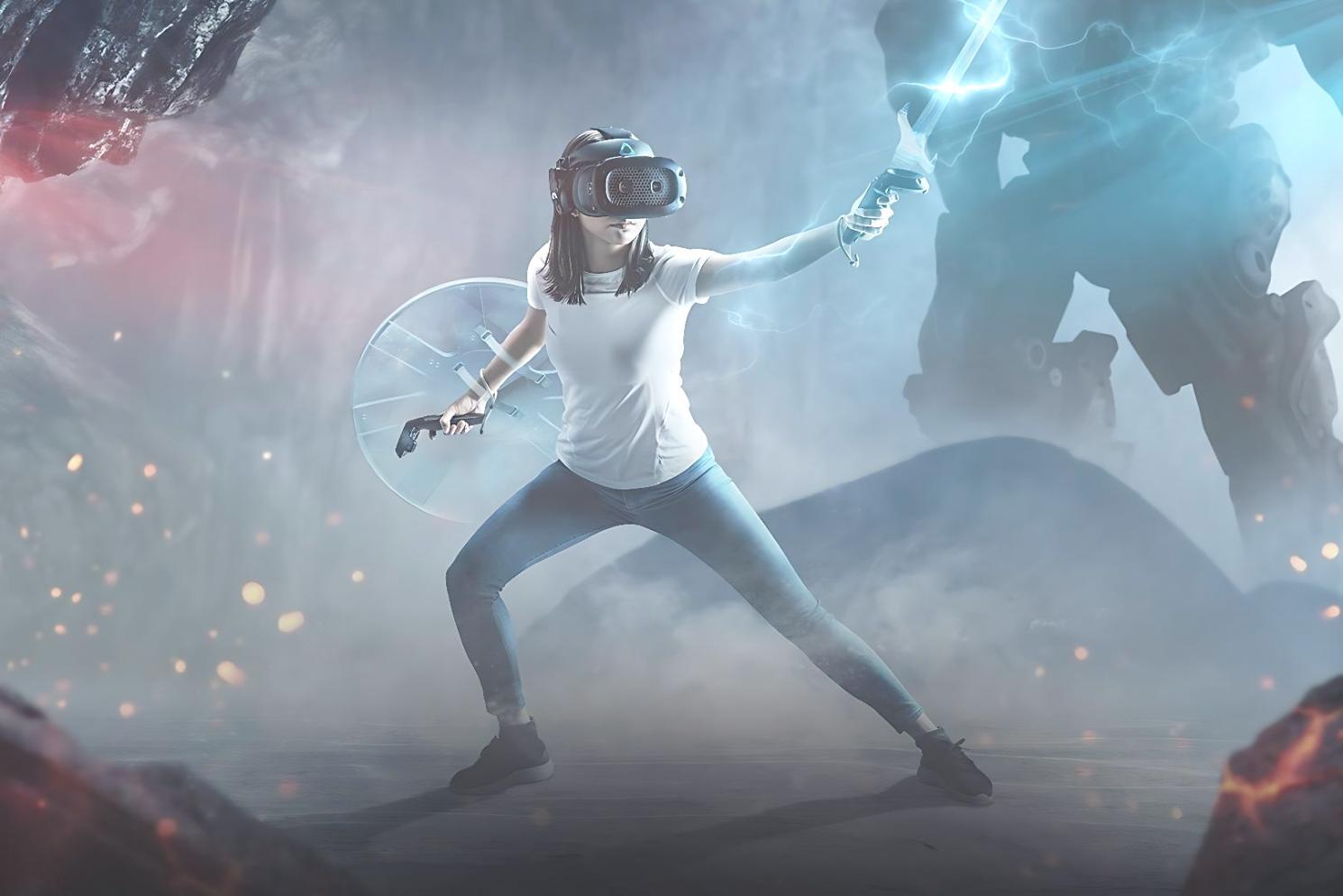 Developer testing AR application on mobile device with game engine debugging tools visible